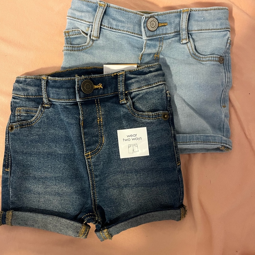 2 pairs of 6m jean shorts.